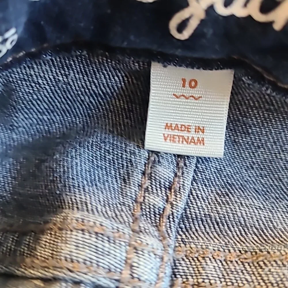 Cat & Jack 5-Pocket Denim Blue Jeans Girls‎ Size 10 Pre-Owned School Stretchy